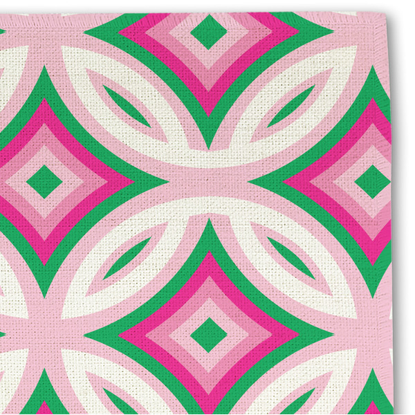 Linked Circles & Diamonds Linen Placemat - DETAIL