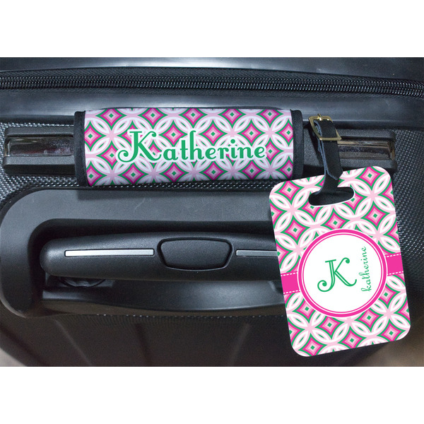 Linked Circles & Diamonds Luggage Wrap & Tag