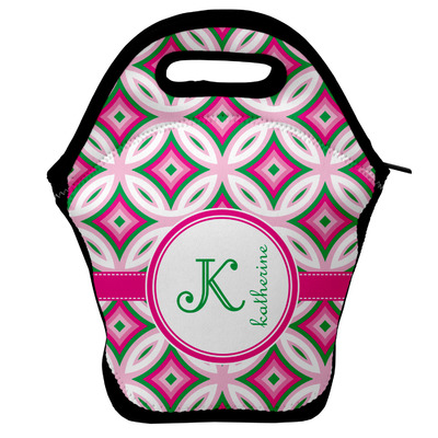 Linked Circles & Diamonds Lunch Bag w/ Name and Initial