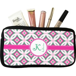 Linked Circles & Diamonds Makeup / Cosmetic Bag (Personalized)