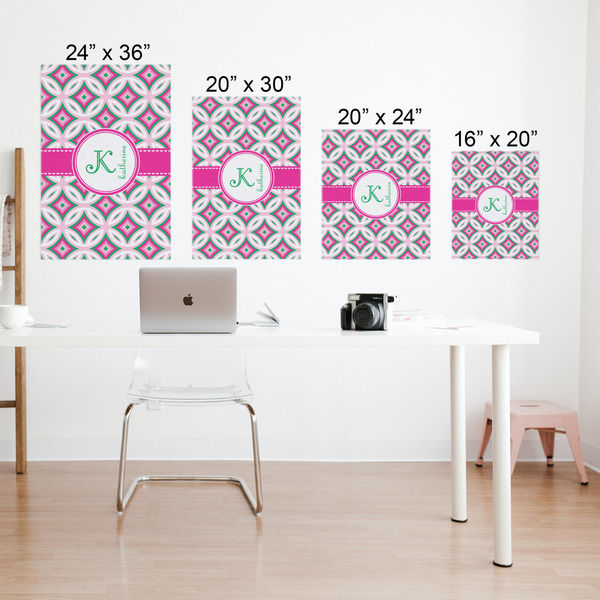 Linked Circles & Diamonds Matte Poster - Sizes
