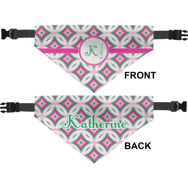 Linked Circles & Diamonds Medium Dog Bandana Approval