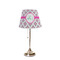 Linked Circles & Diamonds Poly Film Empire Lampshade - On Stand
