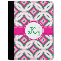 Linked Circles & Diamonds Notebook Padfolio w/ Name and Initial