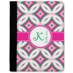 Linked Circles & Diamonds Notebook Padfolio - Medium w/ Name and Initial