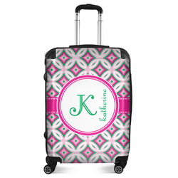 Linked Circles & Diamonds Suitcase - 24" Medium - Checked (Personalized)
