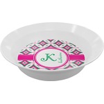 Linked Circles & Diamonds Melamine Bowl (Personalized)