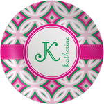 Linked Circles & Diamonds Melamine Plate (Personalized)