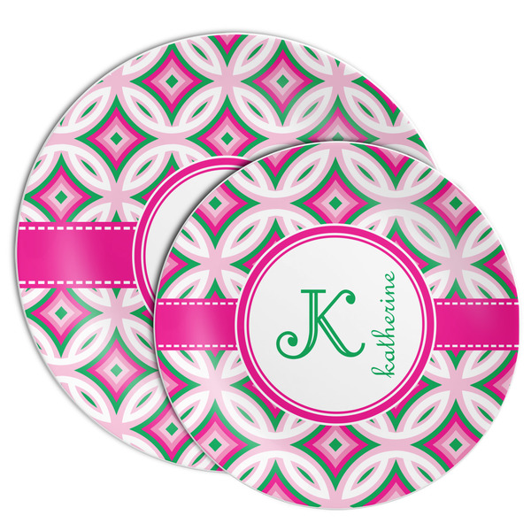Linked Circles & Diamonds Melamine Plates - PARENT/MAIN