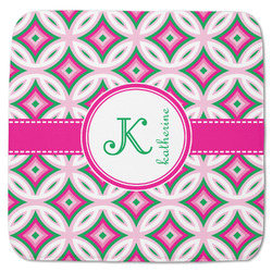 Linked Circles & Diamonds Memory Foam Bath Mat - 48"x48" (Personalized)