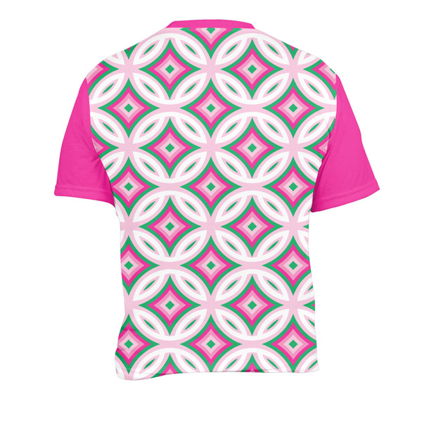 Linked Circles & Diamonds Men's Crew Neck T Shirt Medium - Back