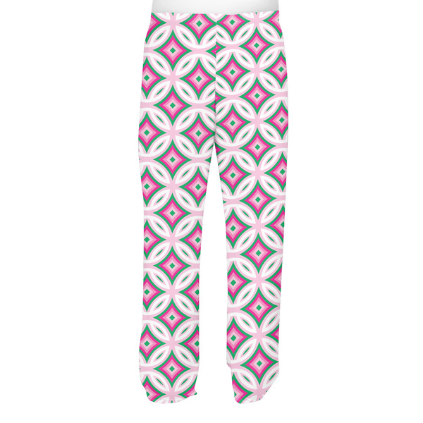 Linked Circles & Diamonds Men's Pjs Back - on model
