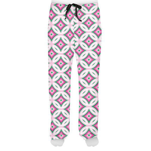 Linked Circles & Diamonds Men's Pjs Front - on model