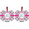 Linked Circles & Diamonds Metal Benilux Ornament - Front and Back (APPROVAL)