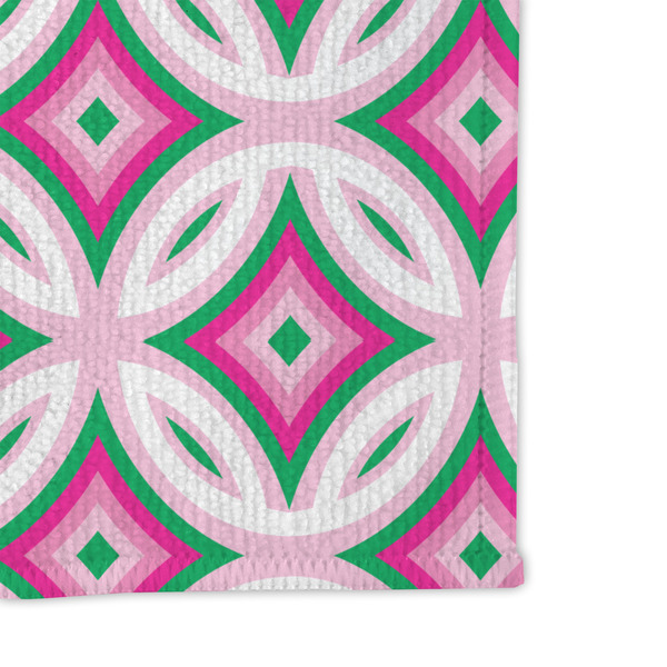 Linked Circles & Diamonds Microfiber Dish Rag - DETAIL