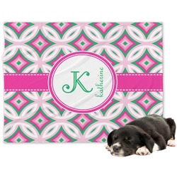 Linked Circles & Diamonds Dog Blanket - Large (Personalized)