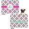 Linked Circles & Diamonds Microfleece Dog Blanket - Regular - Front & Back