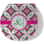Linked Circles & Diamonds Burp Pad - Velour w/ Name and Initial