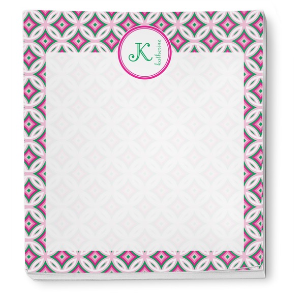 Linked Circles & Diamonds Notepad - Apvl