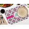 Linked Circles & Diamonds Octagon Placemat - Single front (LIFESTYLE) Flatlay