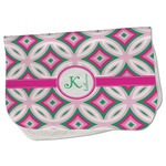 Linked Circles & Diamonds Burp Cloth - Fleece w/ Name and Initial