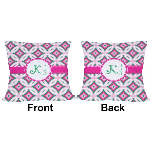 Linked Circles & Diamonds Outdoor Pillow - 20x20