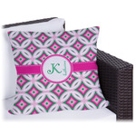 Linked Circles & Diamonds Outdoor Pillow (Personalized)