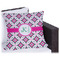 Linked Circles & Diamonds Outdoor Pillow (Personalized)