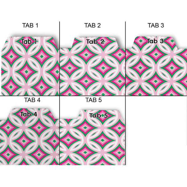 Linked Circles & Diamonds Page Dividers - Set of 5 - Approval