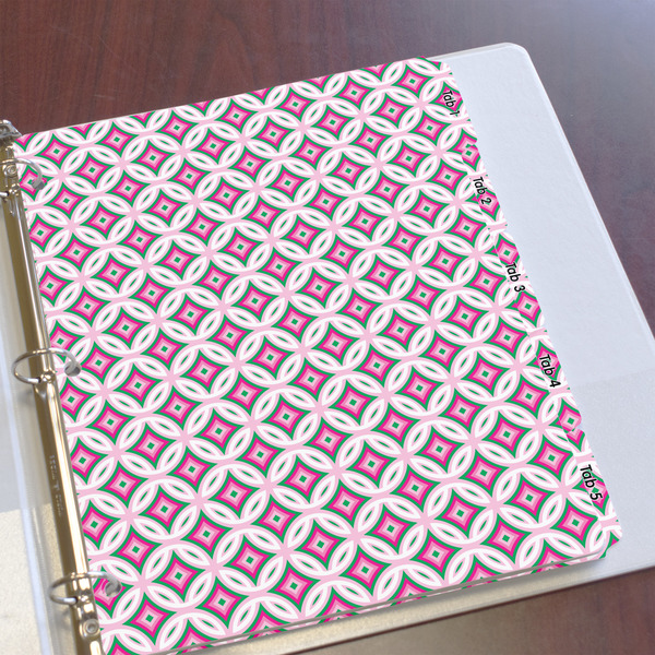Linked Circles & Diamonds Page Dividers - Set of 5 - In Context