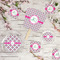 Linked Circles & Diamonds Party Supplies Combination Image - All items - Plates, Coasters, Fans