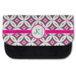 Linked Circles & Diamonds Canvas Pencil Case w/ Name and Initial