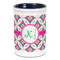 Linked Circles & Diamonds Ceramic Pencil Holders - Blue