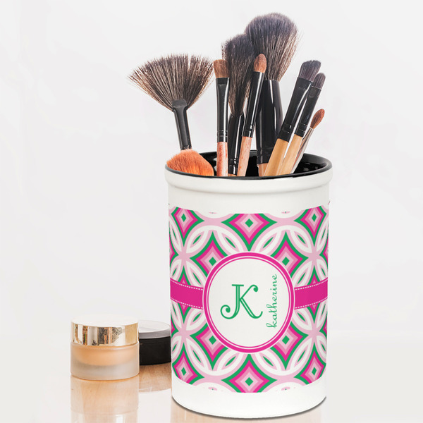Linked Circles & Diamonds Pencil Holder - LIFESTYLE makeup