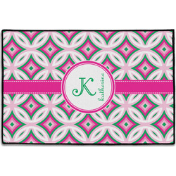 Linked Circles & Diamonds Door Mat - 36"x24" (Personalized)