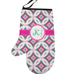 Linked Circles & Diamonds Left Oven Mitt (Personalized)