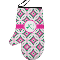 Linked Circles & Diamonds Left Oven Mitt (Personalized)