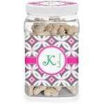Linked Circles & Diamonds Dog Treat Jar (Personalized)