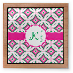 Linked Circles & Diamonds Pet Urn w/ Name and Initial