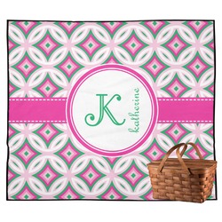 Linked Circles & Diamonds Outdoor Picnic Blanket (Personalized)