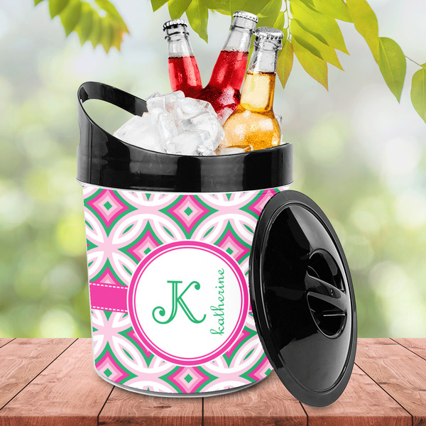 Linked Circles & Diamonds Plastic Ice Bucket - LIFESTYLE