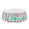 Linked Circles & Diamonds Plastic Dog Bowl (Personalized)