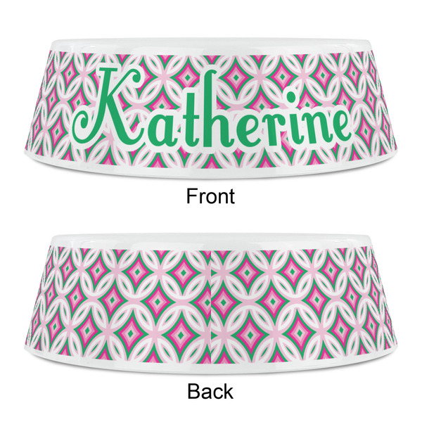 Linked Circles & Diamonds Plastic Pet Bowls - Small - APPROVAL