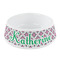 Linked Circles & Diamonds Plastic Dog Bowl - Small (Personalized)