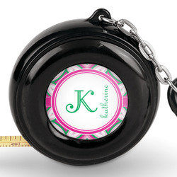 Linked Circles & Diamonds Pocket Tape Measure - 6 Ft w/ Carabiner Clip (Personalized)