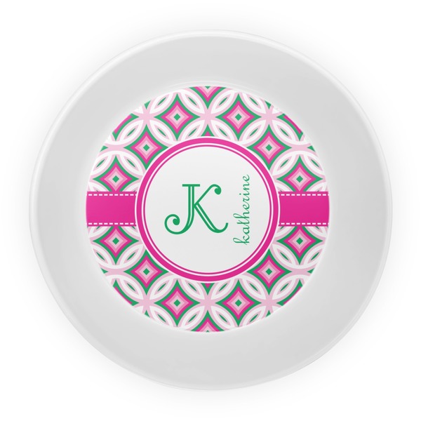 Linked Circles & Diamonds Melamine Bowl - Center