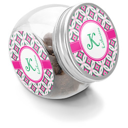 Linked Circles & Diamonds Puppy Treat Jar (Personalized)