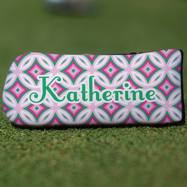 Custom Linked Circles & Diamonds Blade Putter Cover (Personalized)