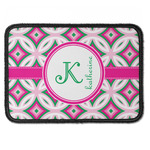 Linked Circles & Diamonds Iron On Rectangle Patch w/ Name and Initial