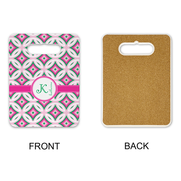 Linked Circles & Diamonds Rectangle Trivet with Handle - APPROVAL